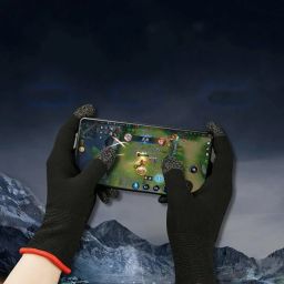 Black 1 Pairs Game Gloves for Gaming Mobile Game Controllers Finger Gloves Set Gym & Fitness Gloves-image-64