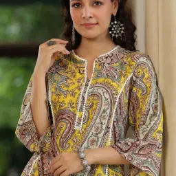 Women Printed Viscose Rayon A-line Kurta-7
