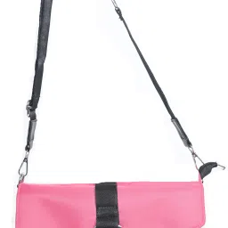 Pink Men & Women Sling Bag Parachute double pocket crossbody bagFK-image-22