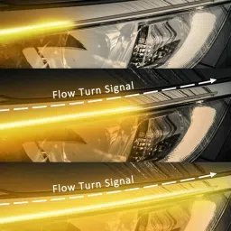 eliteauto Waterproof DRL Strip for Cars & Bikes with Matrix Yellow Flowing Indicator Car Fancy Lights image 5