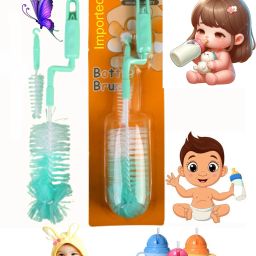 Movable Baby Feeding Bottle Cleaning Brush & Nipple Cleaner-image-34
