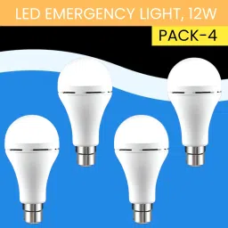 12W Rechargeable Inverter LED Bulb with Upto 4H.Power Cut Lighting Pack of_4U170 4 hrs Bulb Emergency Light-image-97