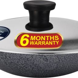 CT205 Appachatty, 350 ml Premium Non-Stick Aluminium, 200mm (Appam Pan) Appachatty with Lid 350 L capacity 20 cm diameter-image-83
