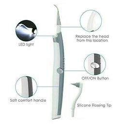 kedy Electric Sonic Tooth Stain Eraser Plaque Remover Vibrating Teeth Beauty Tool Kit Teeth Pic Whitening Dental Cleaning System Battery Powered Tooth Polishing Kit image 5