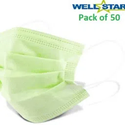 Comfortable Fit with Bacterial Filtration ISO Certified 3 Ply Protective Face Mask with NOSE CLIP, Certified by CE, ISO & GMP Bacterial Filtration Efficiency(BFE)=98.5%, Particle Filtration Efficiency(PEE)=94% (Green,50) Non-Washable, Water Resistant Surgical Mask-image-73