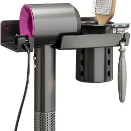 Hair Dryer Stand - Carbon Steel Wall Mounted Hair Dryer Rack with Styling Tool Wall Mounted Dryer Holder-image-68