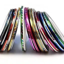 Tape Sticker Nail Tip Decoration for manicure 10 Pcs(Mix Color)-image-14