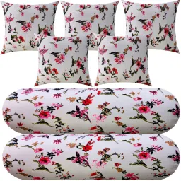Microfibre Floral Bolster Pack of 7-15