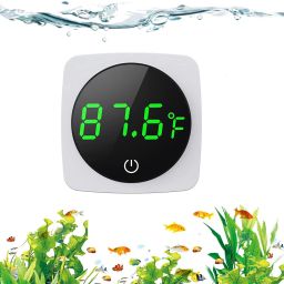 One Touch LCD Digital Display with Large Screen Fish Tank Thermo meter | No Wire Aquarium Tool-image-19