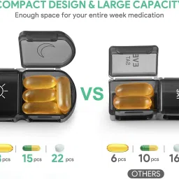 7 Days pill organizer 3 times a day travel pill box 7 day pill case for Medicine Pill Pill Box-6