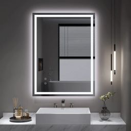 Led Mirror with Light Bathroom Wall Decor Makeup Room 18x24 Inch LT19 Bathroom Mirror-image-23