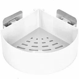 Self Adhesive Multi-Purpose Wall Hanging BATHROOM floating Shelf Plastic Wall Shelf-image-81