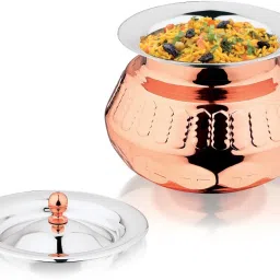 Khichdi King Gold Handi With Lid Container Serving Set-27