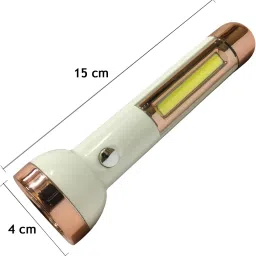 jy-super W 2 in 1 Strong LED COB Light with 2 mode Action 8hrs Continuous Working Power Torch image 4