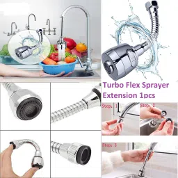 shivarth Turbo Flex Kitchen Sink 360 Degree Rotating Water Extender ( Pack of 1 ) Faucet Nozzle image 5