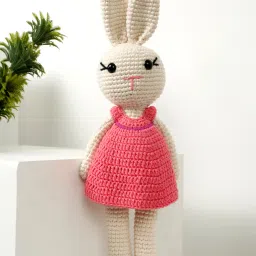 Soft Toys For Kids | White Bunny Soft Doll | Ideal Gift for Babies-24 cm Rattle-21