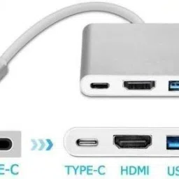 microware Type C USB 3.1 To USB-C 4K HDMI USB 3.0 Adapter Cable 3 In 1 Hub USB Adapter 3 in 1 Type C adapter Laptop Accessory-6