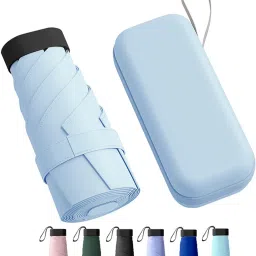 Travel Mini UV Protection Manual Open 6 Ribs Sun & Rain, with Case Umbrella-24