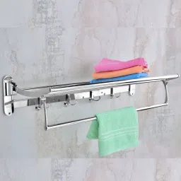 Classic Stainless Steel Folding Towel Rack for Bathroom/Towel Stand(24 Inch) Stainless Steel Chrome Finish Silver Towel Holder-image-30