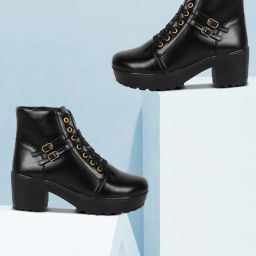 Lace-Up Ankle-Length Boots For Women Boots For Women-19