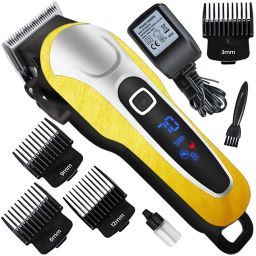 KMY 2in1 AC-DC Washable LED Display chargeable Hair Clipper Beard Moustache Trimmer Fully Waterproof Grooming Kit 410 min Runtime 8 Length Settings-17