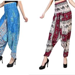 Printed Rayon Women Harem Pants-image-62
