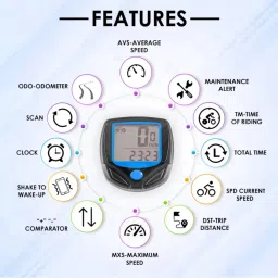 gjshop Waterproof Bicycle Computer Odometer Speedometer Wired Cyclocomputer image 2