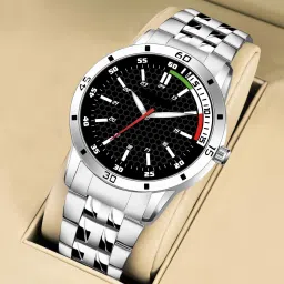 Analog Watch - For Men Analog Watch With Stainless Steel Strap And Black Dial-For Mens-2