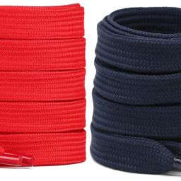 XERUS shoe laces Flat Hollow Red Navy 120cm 2pair sneakers canvas Shoe laces Shoe Lace-image-8