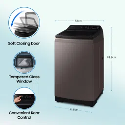 samsung 8 kg with Wi-Fi Enabled Fully Automatic Top Load Brown image 4