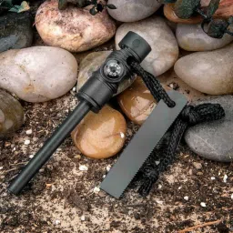 ™3-in-1 Survival Multifunction Tool - Magnesium Fire Rod, Compass & Emergency Magnesium Fire Starter Striker Included-image-60