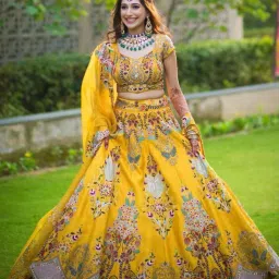 Embroidered Semi Stitched Lehenga Choli-image-49