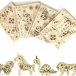 funvention Fun Fidgets - Jungle - Pack of 12 (3 x 4 DIY Miniature Mechanical Models image 5