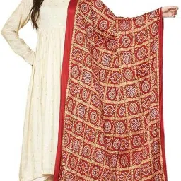 Chiffon Checkered Red Men Dupatta-image-76