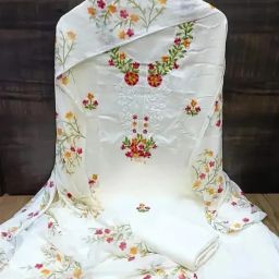 Unstitched Pure Cotton Salwar Suit Material Embroidered, Printed-image-17