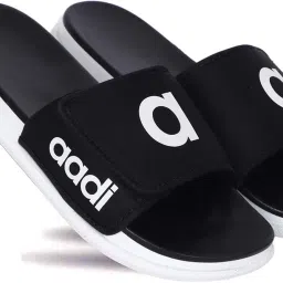 Men's Black Synthetic Leather Daily Casual Slider Men Slides-12