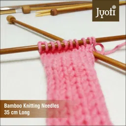 jyoti Knitting Pin - Bamboo (2 Pairs of 14 Inches / 35cm of Size 01) Knitting Pin image 3