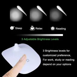 fivanio Study Recharge LED Touch On/Off Switch Student Study Reading D Study Lamp image 5
