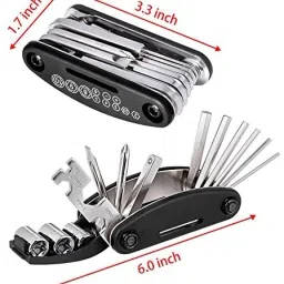 nexshop ™Cycle Tool Kit 16 in 1 Function Multi-Purpose Bicycle Repair Tool Cycling Cycling Tool image 4