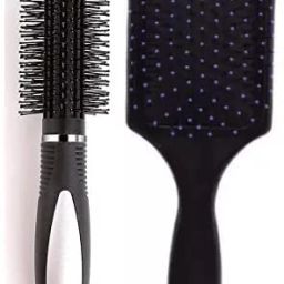 Professional Hair Brush Set – Round Brush & Paddle Brush Combo-image-4