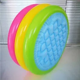 young star (USA*BOB-35) BEST SELLER,PEOPLE CHOICE PREMIUM QUALITY 2 FEETS(61 CM) WIDTH AND 22CM HEIGHT ,THREE COLOUR WATER BATH TUB POOL FOR YOURS LOVLY KIDS AND BABY WITH AIR PUMP.AGE 0-3 YEARS. Inflatable Swimming Pool, Inflatable Toy Pump image 3