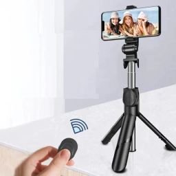 ankSONline Bluetooth-Compatible Selfie Stick Mobile Phone Holder Handle Retractable Portable Multifunctional Tripod Compatible For All Smartphones & GoPro, Small Cameras Bluetooth Selfie Stick-picture-17