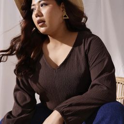 Casual Regular Sleeves Solid Women Brown Top-image-36