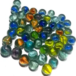 50 Pcs of Glass Marbles with Shooter Unique Size 1.5 cm-5