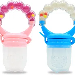 New Born Baby Pacifier With Rattle Handle Silicone Fresh Fruit Feeder Soother-15