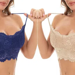 Pack of 2 Women Bralette Lightly Padded Bra-picture-19