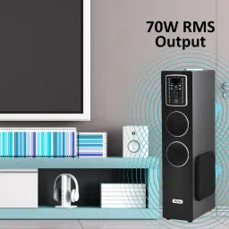 MyKey TS-Z701 6.5" Woofer 3.0" Speaker LED Display USB FM Radio Full Remote Control 70 W Bluetooth Tower Speaker image 4