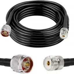 Netboon 5 Meters 50 Ohm HLF400 Shielded Coaxial Cable N Male to UHF Female Connector For Antenna Amplifier-image-20