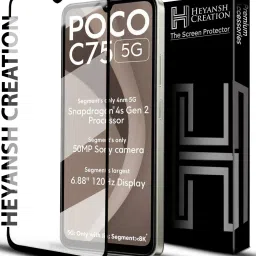 HEYANSH CREATION Edge To Edge Tempered Glass for Poco C75 5G, Redmi A4 5G, Redmi 14C 5G-picture-16