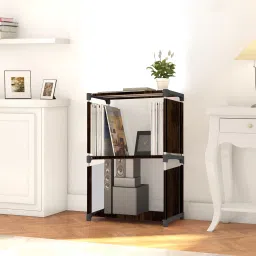 Multipurpose Collapsible Bookshelf 3 Racks Book Stand Almirah for Home & Kids Metal Open Book Shelf-11